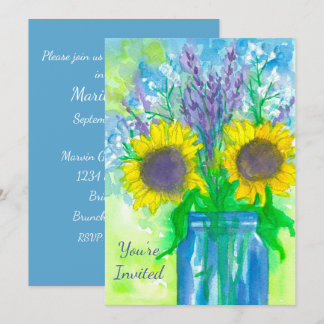 Sonnenblume Bouquet Geburtstagsparty Einladung
