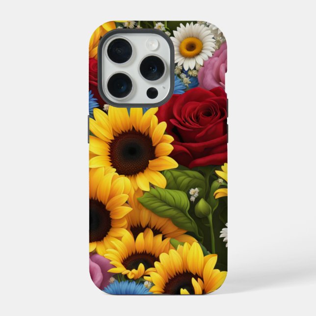 Sonnenblume Bouquet - iPhone 15 Pro Hüllen Hülle (Rückseite)