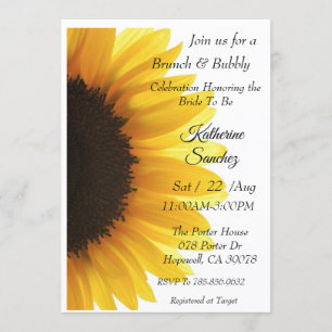 Sonnenblume Bridal Dusche Einladung