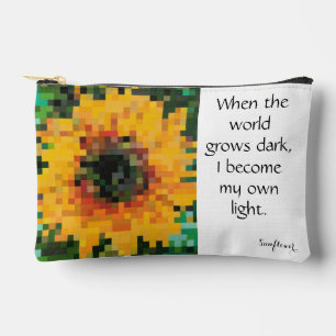 Sonnenblume Bright Floral Pixel Art Zubehörtasche