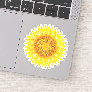 Sonnenblume-bunte gelbe Mandala Aufkleber