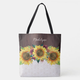 Sonnenblume Burgund Rose Spitz Rustikale Personali Tasche