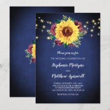 Sonnenblume Burgundy Rose Lights Navy Blue Wedding