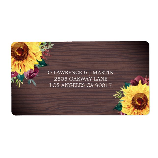Sonnenblume Burgundy Rose Wood Wedding (Vorne)