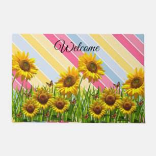 Sonnenblume Butterfly Hummel Door Mat Fußmatte
