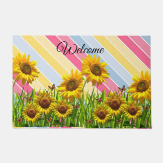 Sonnenblume Butterfly Hummel Door Mat Fußmatte
