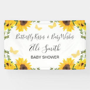 Sonnenblume Butterfly Kisses Baby wünscht Baby Du Banner