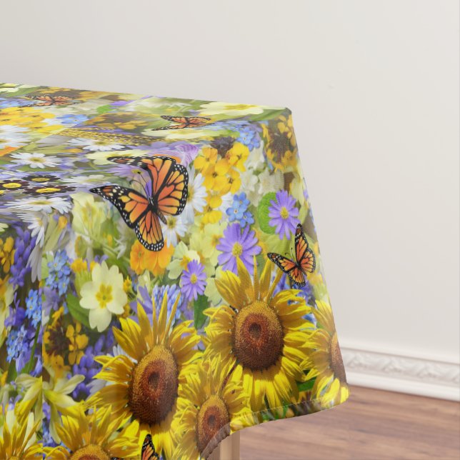 Sonnenblume Butterfly Tableclout Tischdecke (Beispiel)