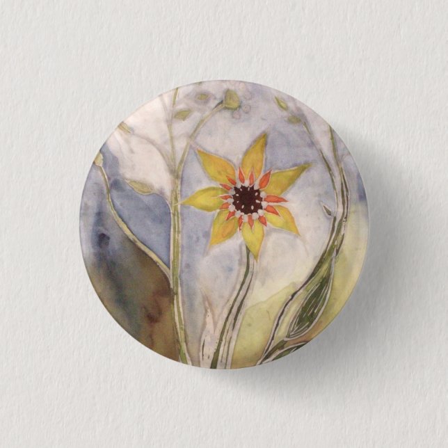 Sonnenblume Button (Vorderseite)