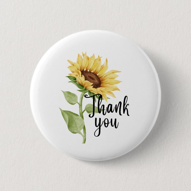 Sonnenblume Button (Vorderseite)