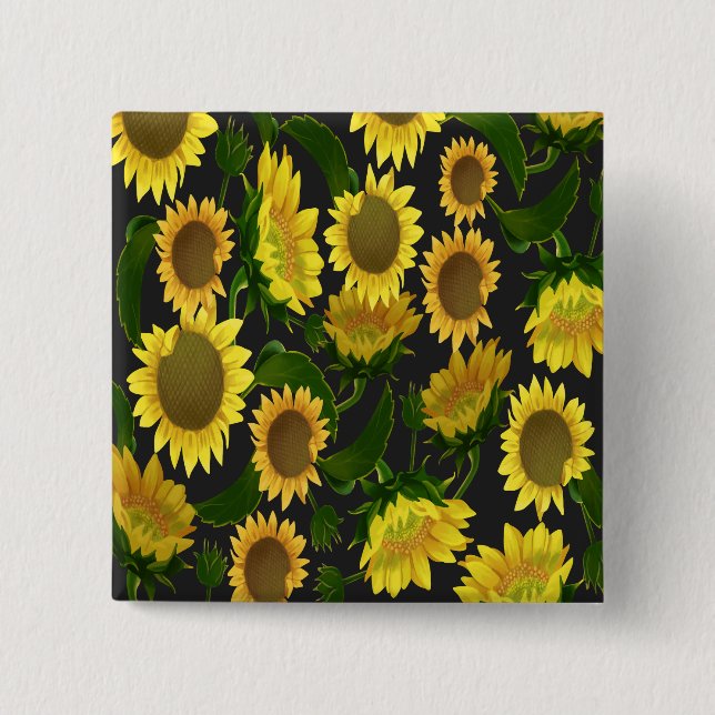 Sonnenblume Button (Vorderseite)