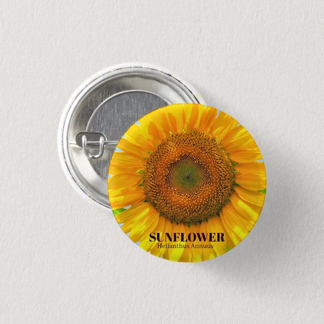 Sonnenblume Button (Vorne & Hinten)