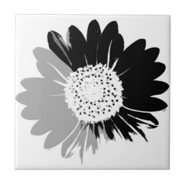 Sonnenblume BW Tile Fliese