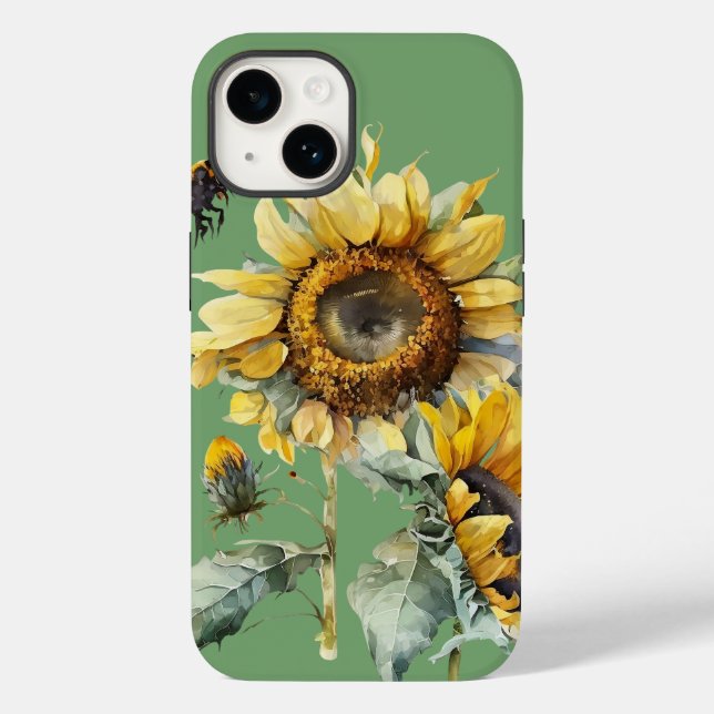 Sonnenblume Case-Mate iPhone 14 Hülle (Rückseite)