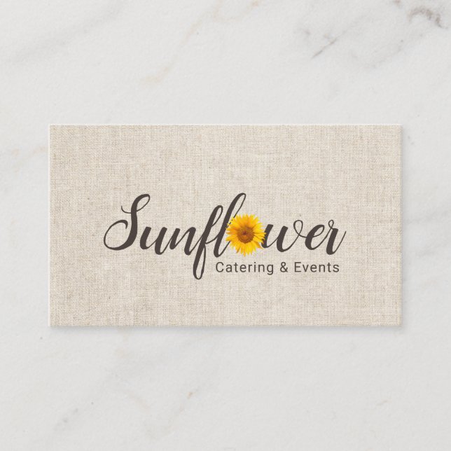 Sonnenblume-Catering u. Ereignisse, die Planung Visitenkarte (Vorderseite)
