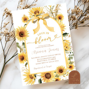 Sonnenblume Coquette Bow Liebe im Bloom Brautparty Einladung