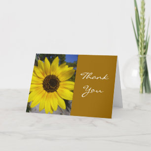 Sonnenblume dank Gold Dankeskarte