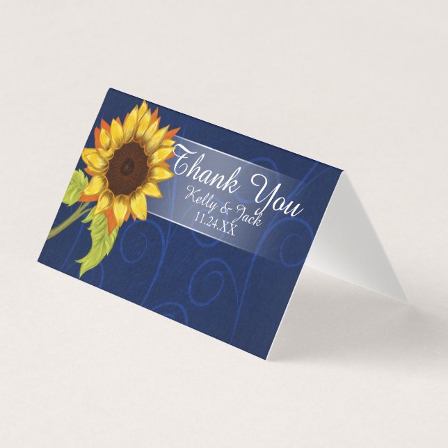 Sonnenblume/Danke Hochzeitkarte (Vorderseite)