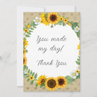 Sonnenblume Danke-Karte Dankeskarte