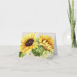 Sonnenblume danken Ihnen oder löschen Anmerkung Dankeskarte