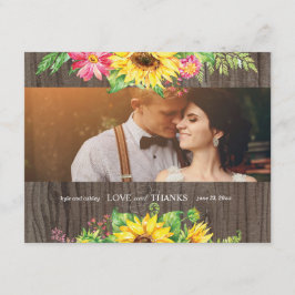 Sonnenblume danken Ihnen zu kardieren für Wedding Dankeskarte