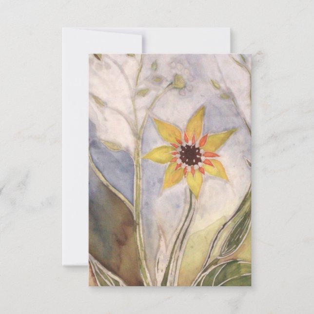 Sonnenblume Dankeskarte (Vorderseite)