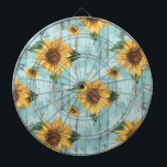 Sonnenblume Dartscheibe<br><div class="desc">Sonnenblumenmuster</div>