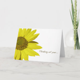 Sonnenblume "Denken Sie an Sie" Leere Grußkarte Karte