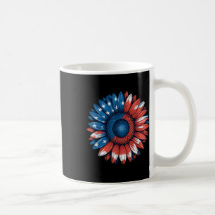 Sonnenblume der amerikanischen Flagge 4. Juli Unab Kaffeetasse