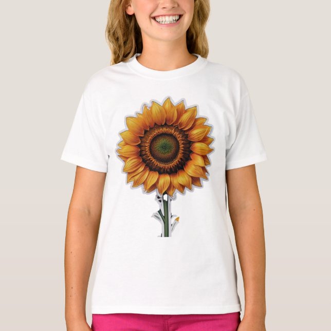 Sonnenblume | Der T - Shirt für Mädchen (Vorderseite)