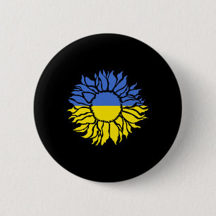 Sonnenblume des Friedens Ukraine - Ukraine Starke Button