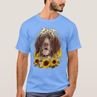 Sonnenblume Deutsch Kurzhaarige Pointer Dog Mütter T-Shirt