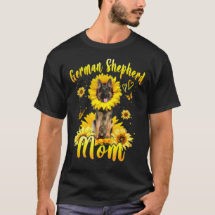 Sonnenblume Deutsche Schäferhunde Mama Muttertag T-Shirt