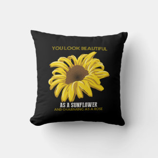 Sonnenblume, die man schön aussieht wie eine Sonne Kissen