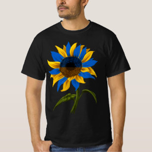 Sonnenblume Die ukrainische Flagge steht mit der U T-Shirt