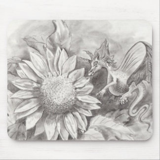 Sonnenblume-Drache-Mausunterlage Mousepad