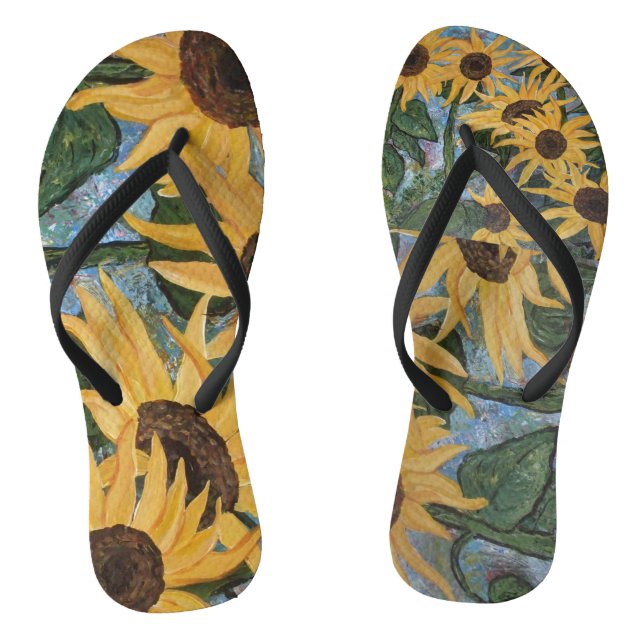 Sonnenblume Dreh Flop Flip Flops (Fußbett)