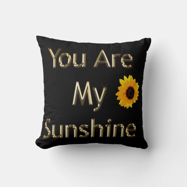 Sonnenblume, du bist mein Sonnenschein, Kissen (Vorderseite)