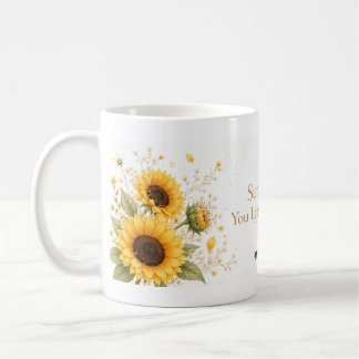 Sonnenblume Du erhellst meine Welt Romantisches Fl Kaffeetasse