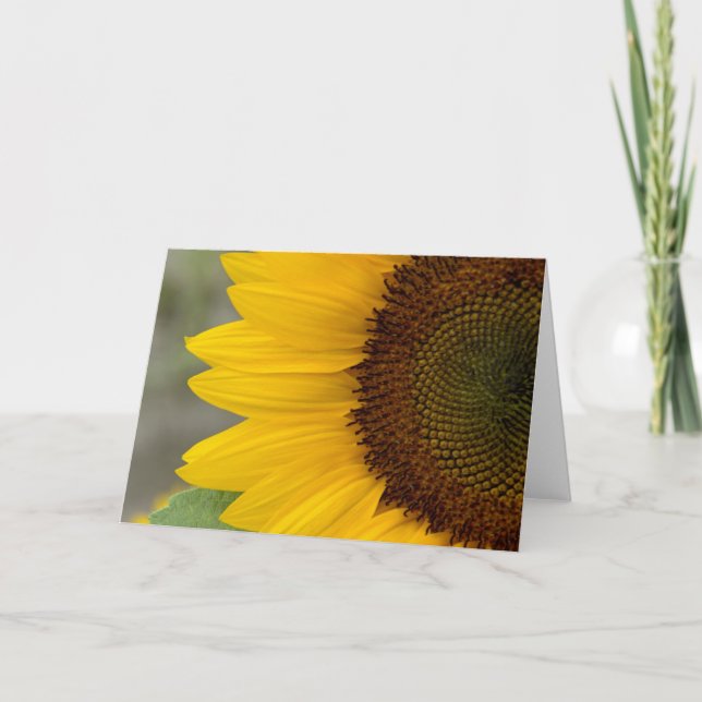 Sonnenblume-dunkles Recht Karte (Vorderseite)