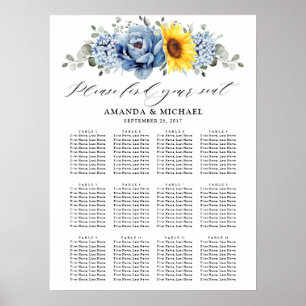 Sonnenblume Dusty Blue Schiefer Pfingstrose Sitzor Poster