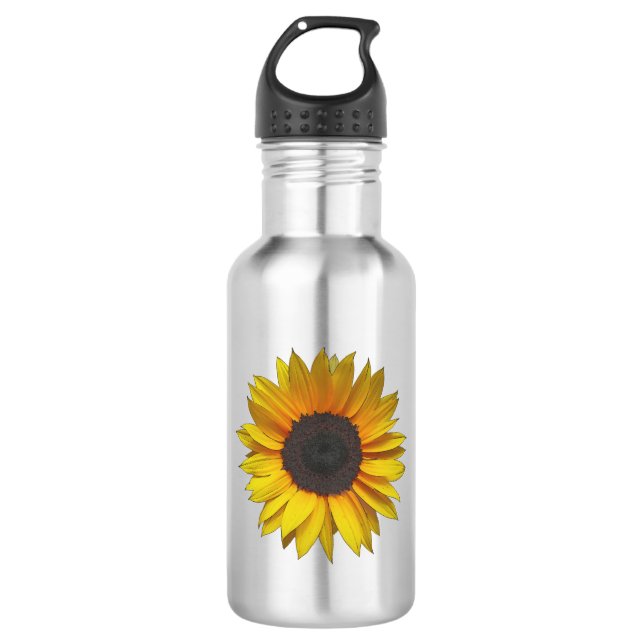 Sonnenblume Edelstahlflasche (Vorderseite)
