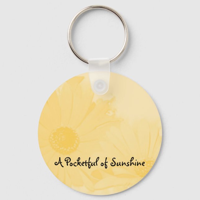 Sonnenblume, eine Tasche Sonnenschein Schlüsselanh Schlüsselanhänger (Vorderseite)
