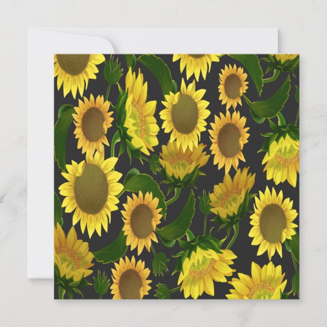 Sonnenblume Einladung (Vorderseite)