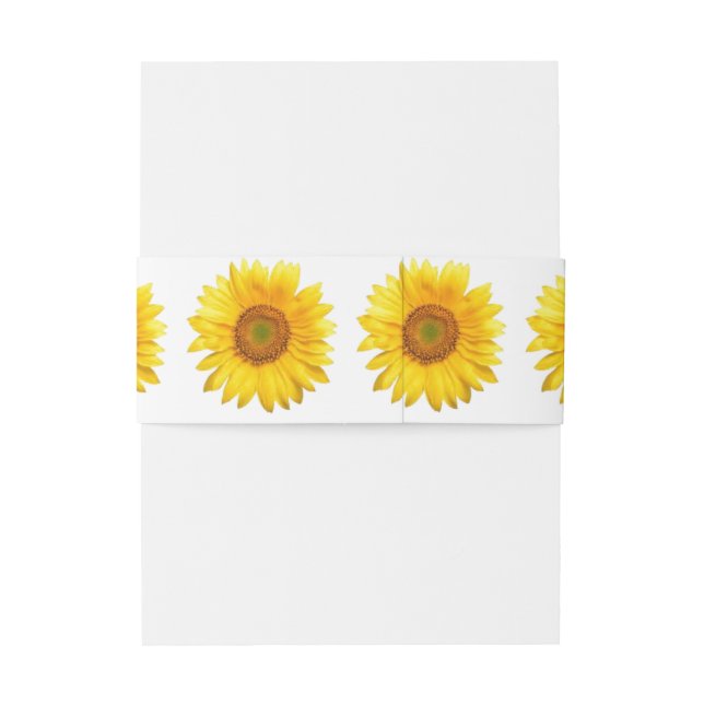 Sonnenblume Einladung Bauchband Einladungsbanderole (Rückseitenbeispiel)