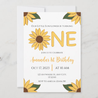 Sonnenblume Einladung zum Geburtstag