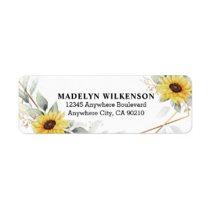 Sonnenblume Elegante Rustic Geometric Gold Hochzei