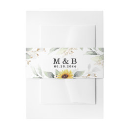 Sonnenblume Elegante Rustic Geometric Gold Hochzei Einladungsbanderole