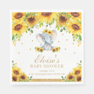Sonnenblume Elephant Babydusche Geburtstagsparty Serviette