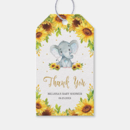 Sonnenblume Elephant Babydusche Vielen Dank Gif Geschenkanhänger